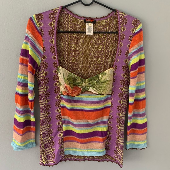 Christaian Lacroix BAZAR sweater size S 本物保証 ❤️超美品❤️ BAZAR Christian Lacroix ジャケット 36 テーラードジャケット